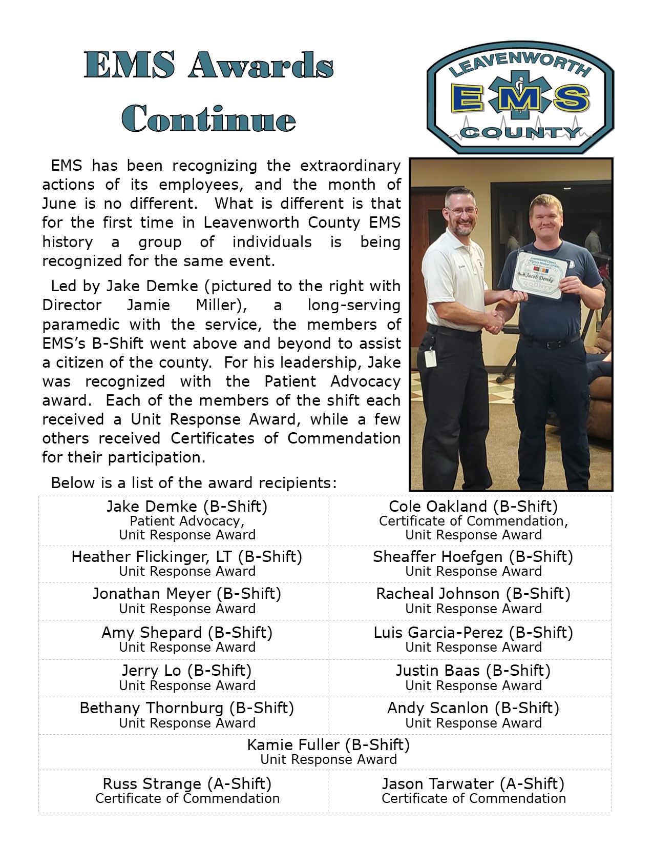 07-2023 - EMS Awards Continue